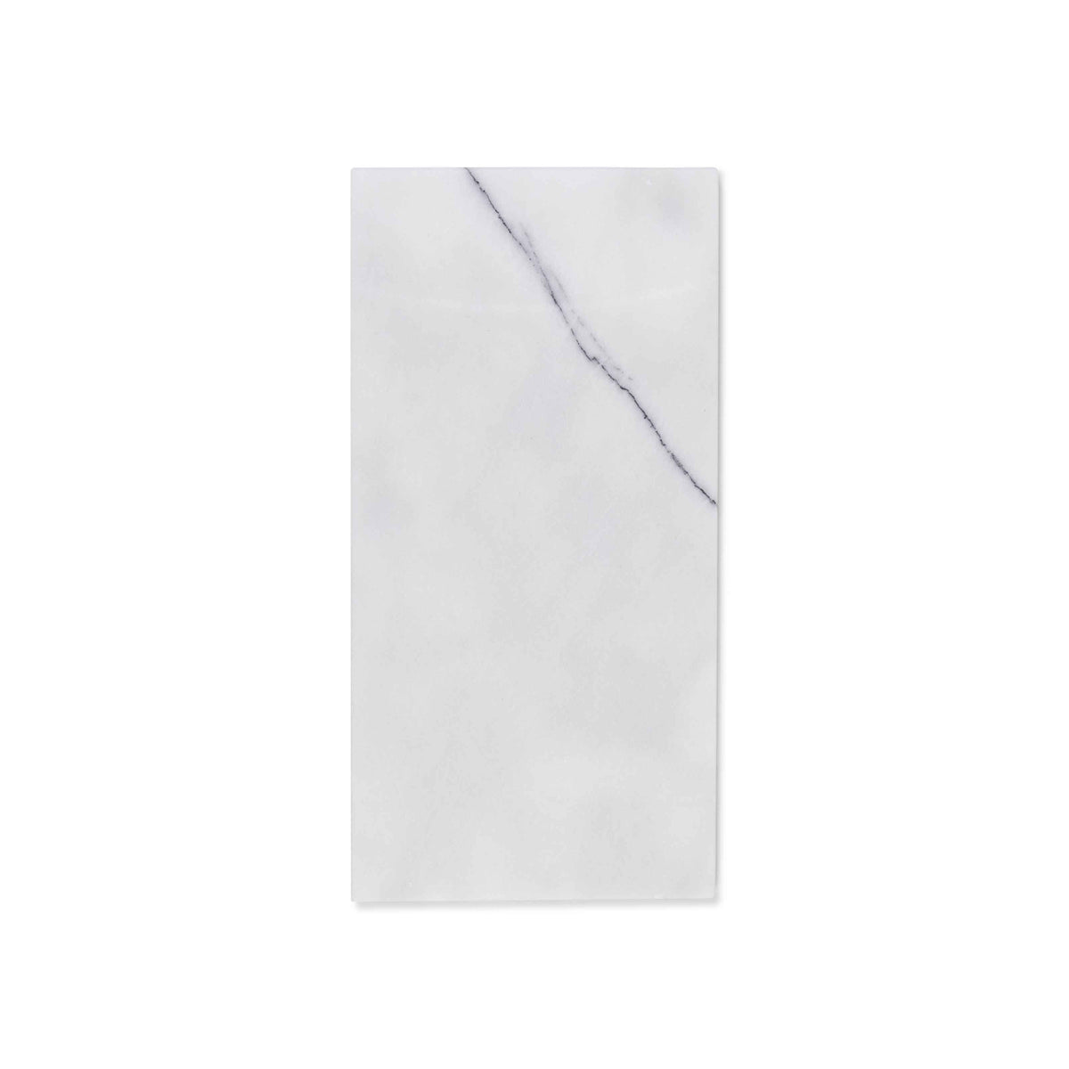 Marmor-Rechteckbrett Bold White