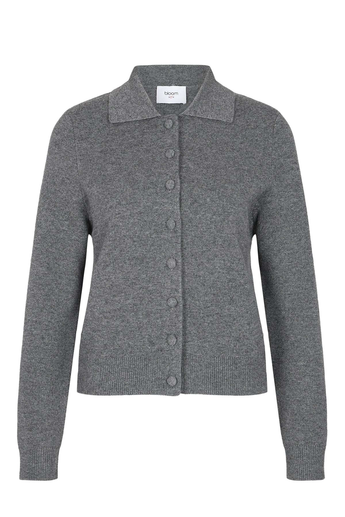 BLOOM Cardigan mit Fake Fur Kragen getragen